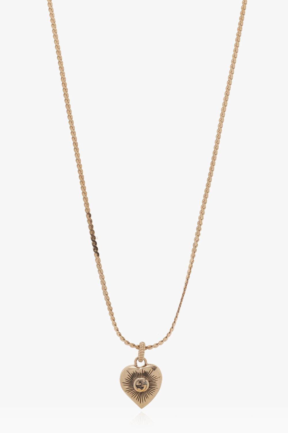 Gucci gold outlet heart necklace